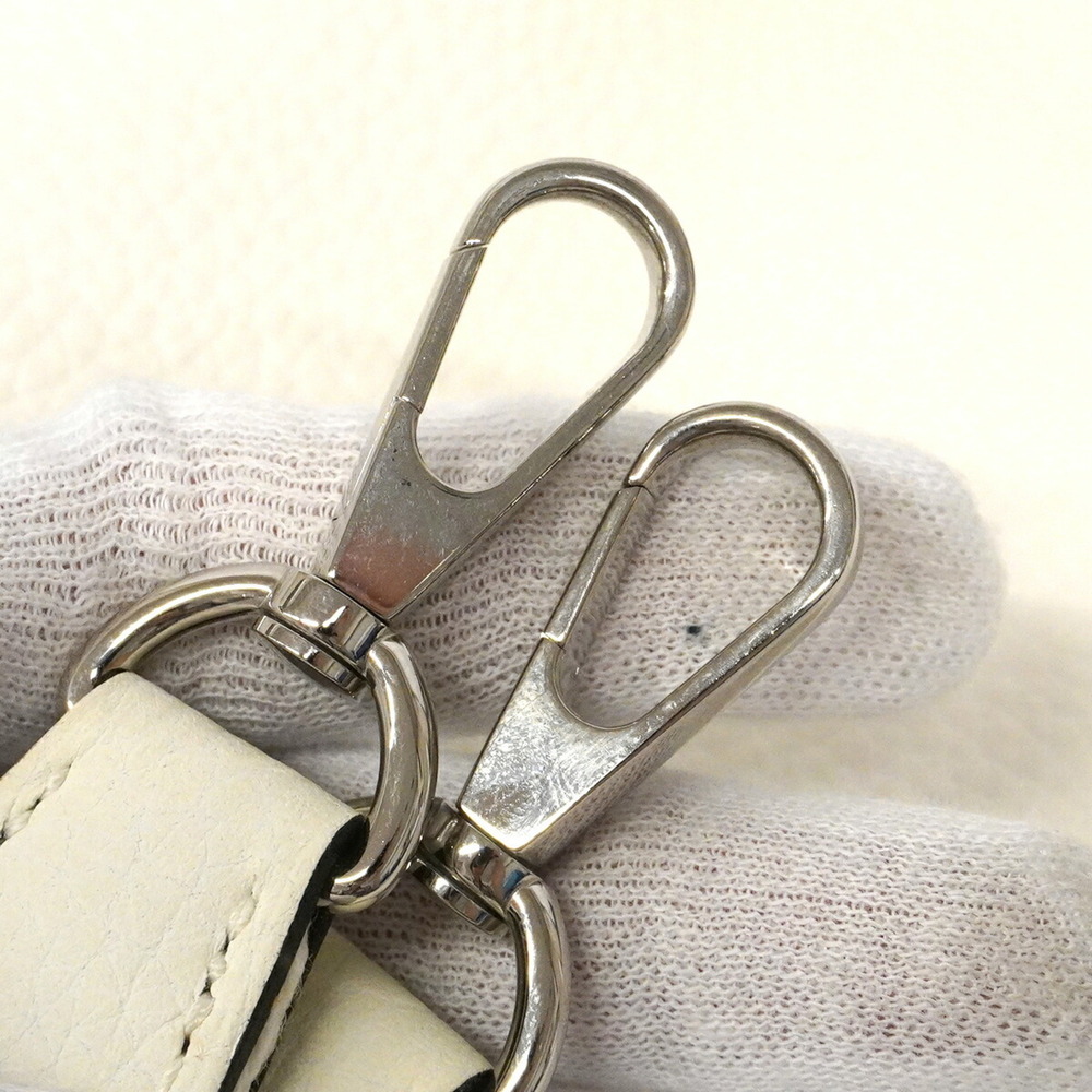 Hermes Evelyne TPM Shoulder Bag, Taurillon Clemence Leather, White, B Stamp, ... - Picture 8 of 9